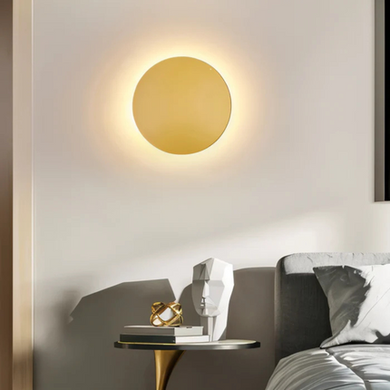 Halo Collection | Wall Sconce Light with Layered Disc Design | Modern Aluminum Fixture for Cozy Ambiance 3