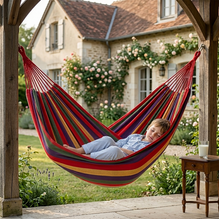 Portable Hammock with Carry Bag, Outdoor Hammock with Hanging Ropes for Travel