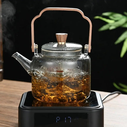 Glass Teapot with Strainer, Loose Leaf Tea Pot with Cat Paw Filter – image 6