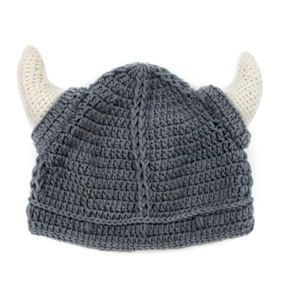 Knit Beanies, Crochet Hat with Viking Horns – image 5