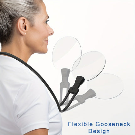 Hands-Free Magnifying Glass | 5X Magnification with Adjustable Neck Strap | Ideal for Reading and Detailed Tasks 5