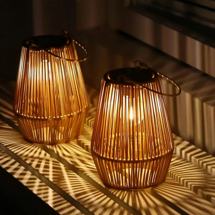 Handwoven Solar Garden Lights | Waterproof Outdoor Lamp for Stylish Ambiance 4