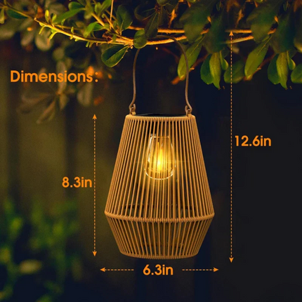 Handwoven Solar Garden Lights | Waterproof Outdoor Lamp for Stylish Ambiance 6