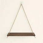 Wall Shelf, Hanging Wooden Shelf with Rope, Wall Mounted Shelf for Plants and Books