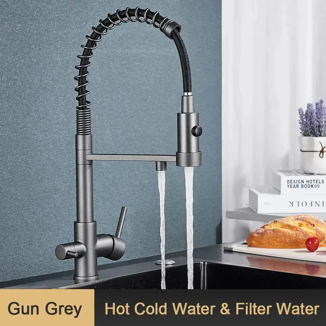 Harmony | 3-Way Pull-Down Kitchen Faucet with Smooth Spray Head | Dual-Handle Control for Versatile Water Access 0