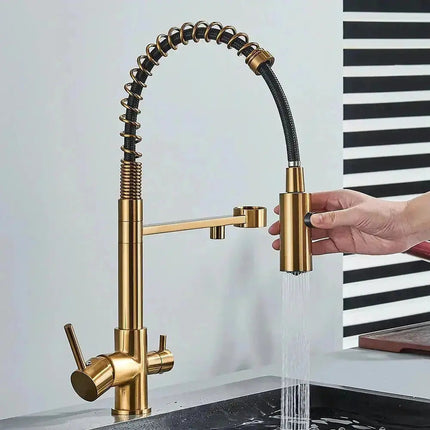 Harmony | 3-Way Pull-Down Kitchen Faucet with Smooth Spray Head | Dual-Handle Control for Versatile Water Access 4