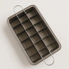 Brownie Baking Pan with Removable Divider, Nonstick Cake Pan for Oven, Carbon Steel Baking Tray for Brownies and Bread