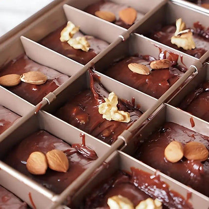 Brownie Baking Pan with Removable Divider, Nonstick Cake Pan for Oven