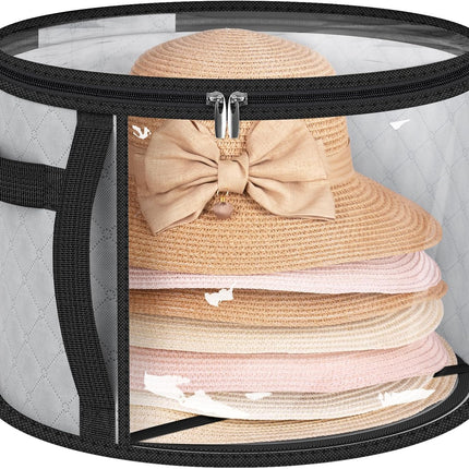 Hat Organizer | Large Clear Storage Case with Dual-Zip Closure | Durable Design for Easy Viewing 0