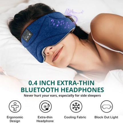 ComfortZone | Bluetooth Sleep Eye Mask with 100% Light Block & Soft Speakers | Perfect for Side Sleepers