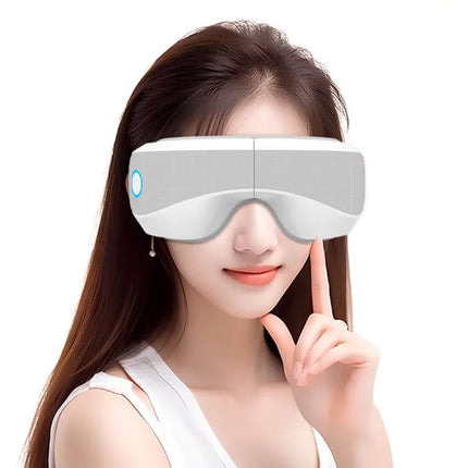 Relax & Revive | USB Rechargeable Eye Massager with Wireless Heating & Vibration | Portable Design for Stress Relief and Eye Care