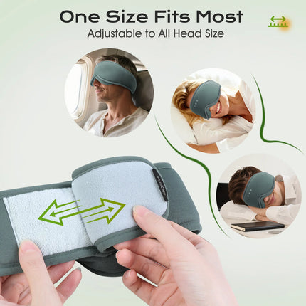 ComfortZone | Bluetooth Sleep Eye Mask with 3D Blackout Design | Binaural Stereo Sound for Deep Relaxation