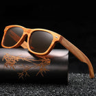 Polarized Sunglasses, UV400 Sunglasses with Bamboo Wooden Frame, Wooden Shades with Comfortable Nose Pad