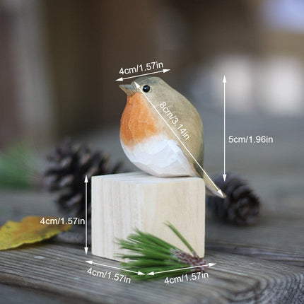 Wooden Bird Ornaments, Scandi Decor Wooden Birds – image 5