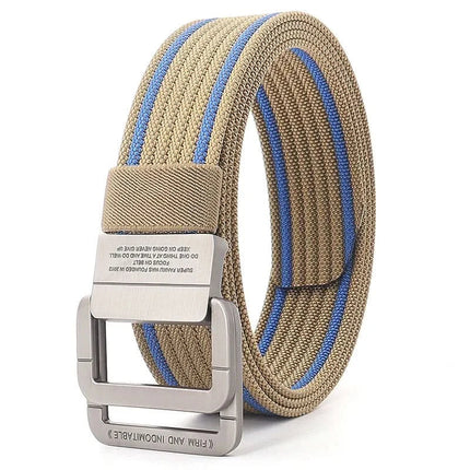 Mens Belt with Double Ring Buckle, Adjustable Web Belt for Jeans and Shorts – image 15