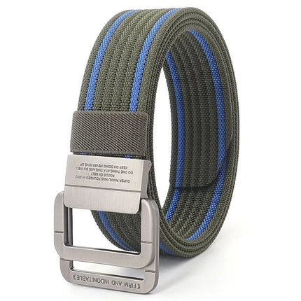 Mens Belt with Double Ring Buckle, Adjustable Web Belt for Jeans and Shorts – image 13
