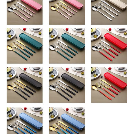 Stainless Steel Silverware Set, Portable Cutlery Set – image 28