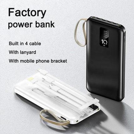 Vepine Best Power Bank | Best Portable Charger with Integrated Cables & Smart Power Management | Portable Power Bank for iPhone, Samsung & Android