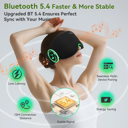 Serenity Sleep | Bluetooth 3D Eye Mask with Light Blocking & Music Playback | Comfortable Design for Restful Sleep