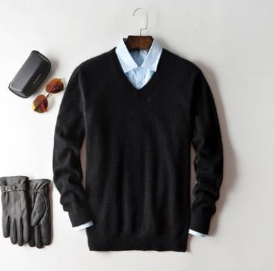 Mens Sweater Pullover, V Neck Sweater in Soft Man Made Cashmere Knit for Everyday Wear – image 15