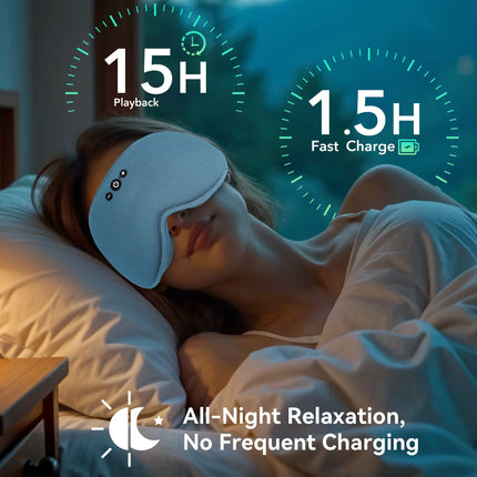 DreamEase | Bluetooth 3D Eye Mask with Light Blocking & Music Playback | Comfortable Sleep Aid for Restful Nights