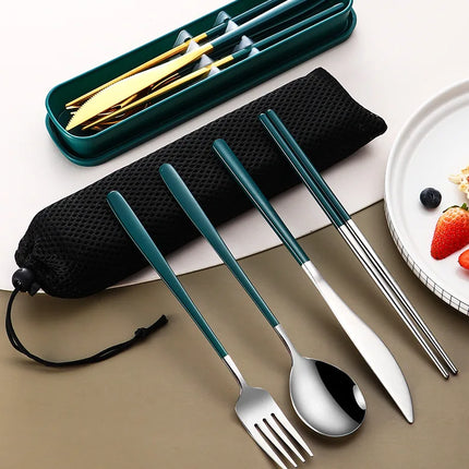 Stainless Steel Silverware Set, Portable Cutlery Set, Flatware Set for Everyday Dining – image 32