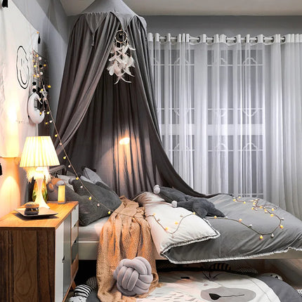 Bedroom Canopy for Kids, Hanging Round Bed Canopy for Sleeping and Playing – image 9