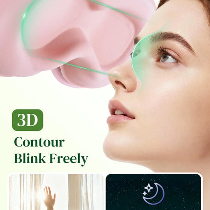 Serene Sleep | Bluetooth 5.4 3D Eye Mask with Zero Side Pressure | Breathable & Light Blocking for Ultimate Comfort