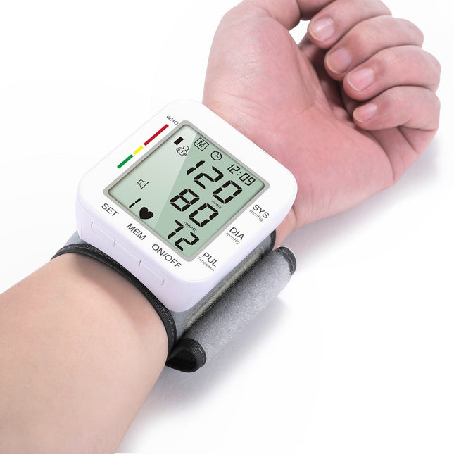 HealthGuard | Digital Wrist Blood Pressure Monitor with Voice Announcement | Dual User Memory for Easy Tracking 0