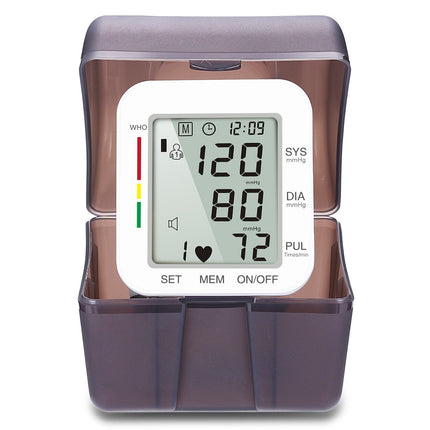 HealthGuard | Digital Wrist Blood Pressure Monitor with Voice Announcement | Dual User Memory for Easy Tracking 1