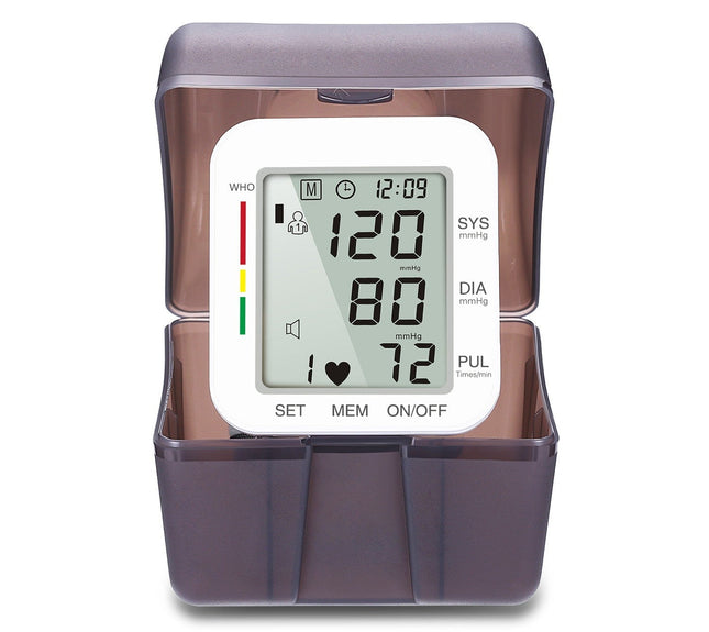 HealthGuard | Digital Wrist Blood Pressure Monitor with Voice Announcement | Dual User Memory for Easy Tracking 1