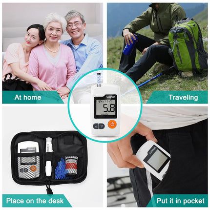 HealthTrack | Blood Glucose Meter with 100 Test Strips | Accurate Monitoring for Health Management 4