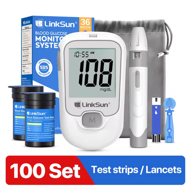 HealthTrack | Digital Blood Glucose Meter with Clear LCD Display | Compact Testing Kit for Accurate Monitoring 0