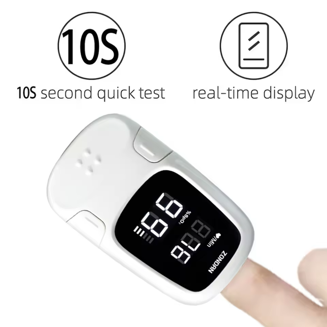 HealthTrack | Digital Blood Glucose & Oxygen Monitor with LED Display | Compact Fingertip Device for Easy Monitoring 1