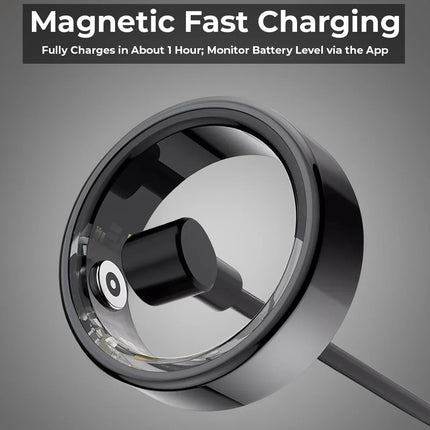 HealthTrack | Stainless Steel Smart Ring with Real-Time Monitoring | Sleek Design for Fitness Enthusiasts 2
