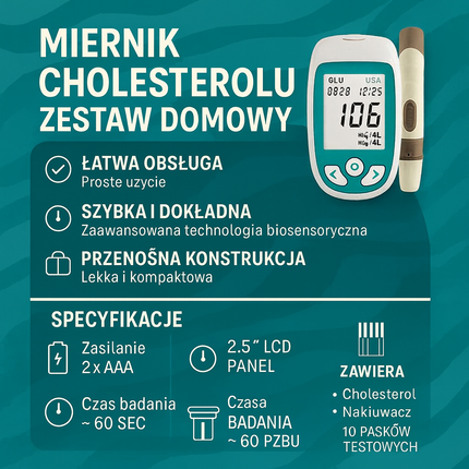 Health Monitor | Cholesterol & Glucose Testing Device with LCD Display | Portable Health Tracker for Daily Wellness Monitoring 3