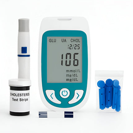 Health Monitor | Cholesterol & Glucose Testing Device with LCD Display | Portable Health Tracker for Daily Wellness Monitoring 7