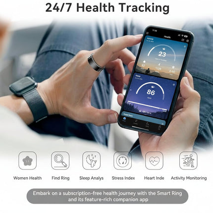 Health Tracker Ring | Smart Fitness Ring with Sleep Monitoring | Waterproof Design for Daily Wellness 2