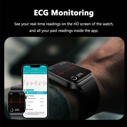Health Tracker | Smartwatch with ECG & Blood Glucose Monitoring | Customizable Touch Display for Comprehensive Health Insights 2
