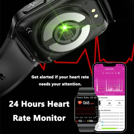 Health Tracker | Smartwatch with ECG & Blood Glucose Monitoring | Customizable Touch Display for Comprehensive Health Insights 4