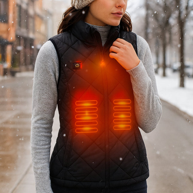 Heated Vest for Women | 9 Heating Zones & Slim Fit Design | Ultimate Warmth for Cold Days 0