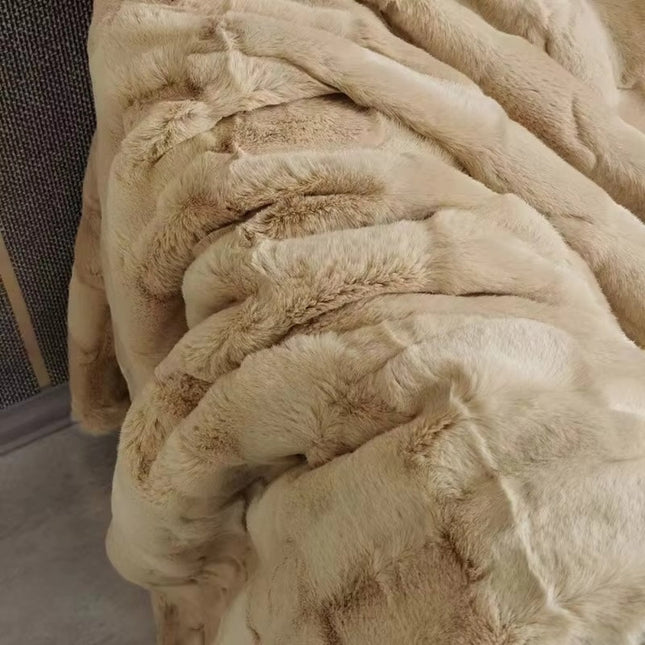 Heavenly Retreat | Faux Fur Blanket with Dual-Layer Design | Luxurious Softness for Cozy Comfort 1