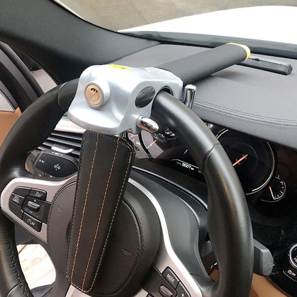 Heavy Duty Car Steering Wheel Lock with Three-Directional Locking System for Maximum Security 0