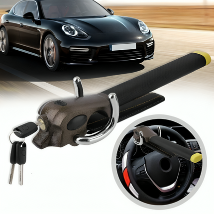 Heavy Duty Car Steering Wheel Lock with Three-Directional Locking System for Maximum Security 2