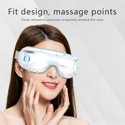 Soothing Eye Massager | Bluetooth Oscillating Pressure with Heat Function | Relaxation and Eye Strain Relief