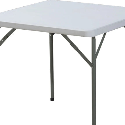 Versatile Folding Table | 3ft Square Outdoor Table with Space-Saving Design | Durable Hard Plastic for Patio & Garden Use