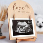 Wooden Picture Frames, Double Sided Photo Frame with Stand, Ultrasound Picture Frame, New Parents Gift for Nursery Decor