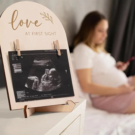 Wooden Picture Frames, Double Sided Photo Frame with Stand