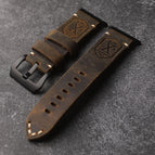 Dark Brown(With Pattern)-Black Buckle / Samsung Watch Ultra 47mm