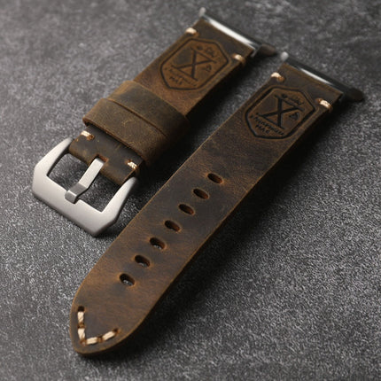 Heritage Collection | Vintage Leather Band for Samsung Watch Ultra with Durable Hand-Stitching | Adjustable Fit for Timeless Elegance 11